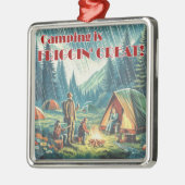 Camping ist Friggin großer Funny Rain Ornament Aus Metall (Links)