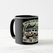 CAMPING IST FÜR DIE BERGE - NICHT DIE LINKS LANGE! TASSE (Vorderseite Links)