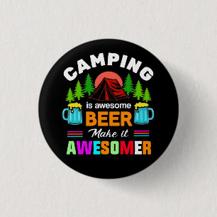 Camping ist großartiges Bier, macht es noch großar Button