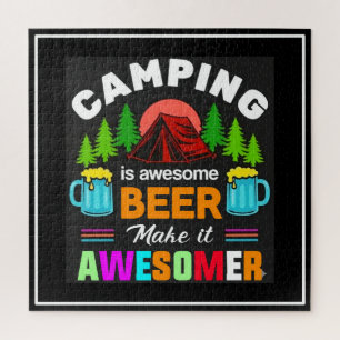 Camping ist großartiges Bier, macht es noch großar Puzzle