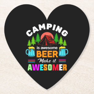 Camping ist großartiges Bier, macht es noch großar Untersetzer