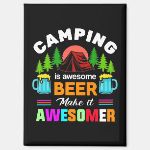 Camping ist großartiges Bier Macht es noch großart Magnet