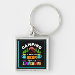Camping ist großartiges Bier Macht es noch großart Schlüsselanhänger