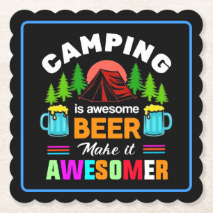 Camping ist großartiges Bier Macht es noch großart Untersetzer