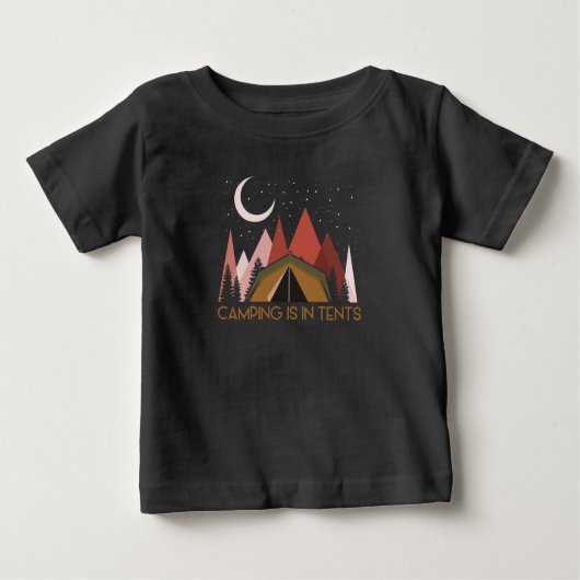 Camping ist im Zehnten Camping Baby T-shirt (Vorderseite)