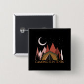 Camping ist im Zehnten Camping Button (Vorne & Hinten)