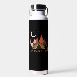 Camping ist im Zehnten Camping Trinkflasche