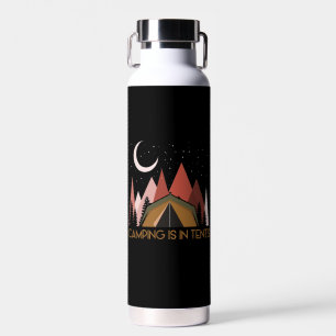 Camping ist im Zehnten Camping Trinkflasche