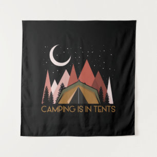 Camping ist im Zehnten Camping Wandteppich