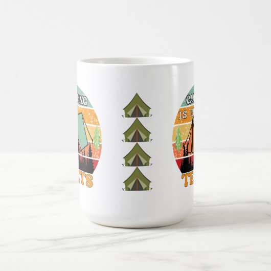 Camping ist im Zelt Kaffeetasse (Mittel)
