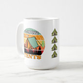Camping ist im Zelt Kaffeetasse (Vorderseite Links)