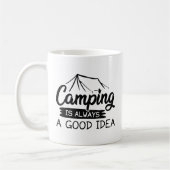 Camping ist immer eine gute Idee Kaffeetasse (Links)