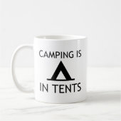 Camping ist in Zehntelpuppe Kaffeetasse (Links)