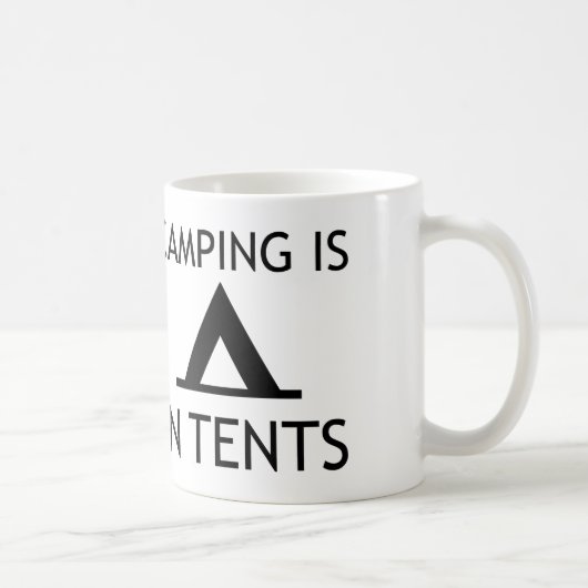 Camping ist in Zehntelpuppe Kaffeetasse (Rechts)