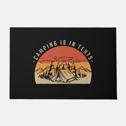 Camping ist in Zelten Fußmatte (Vorderseite)