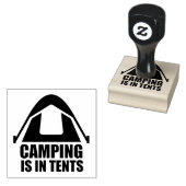 Camping ist in Zelten Gummistempel (Stempel)