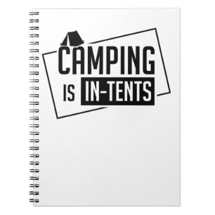 Camping ist in Zelten Notizblock