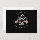 Camping ist in Zelten Postkarte (Vorne/Hinten)