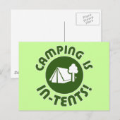 Camping ist in Zelten Postkarte (Vorne/Hinten)
