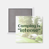 Camping ist "intensiv" in Zelten VATER JOKE Magnet (Vorderseite/Rückseite)