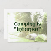 Camping ist "intensiv" in Zelten VATER JOKE Postka Postkarte (Vorne/Hinten)