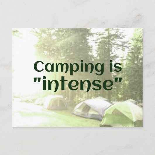 Camping ist "intensiv" in Zelten VATER JOKE Postka Postkarte (Vorderseite)