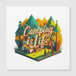 Camping ist Leben Magnetkarte
