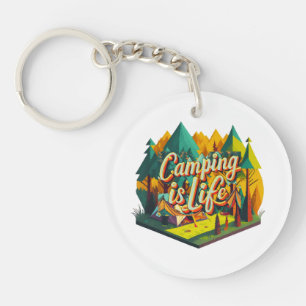 Camping ist Leben Schlüsselanhänger