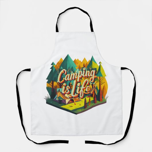 Camping ist Leben Schürze (Vorderseite)