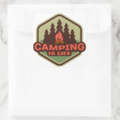 Camping ist Lebensaufkleber Quadratischer Aufkleber (Tasche)