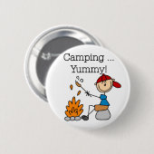 Camping ist Lecker T-Shirts und Geschenke Button (Vorne & Hinten)