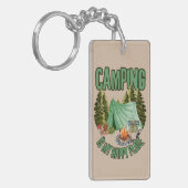 Camping ist mein glücklicher Ort, Acryl-Schlüssela Schlüsselanhänger (Vorderseite links)