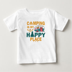 Camping ist mein glücklicher Ort Baby T-shirt