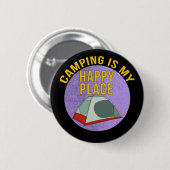 Camping ist mein glücklicher Ort Button (Vorne & Hinten)