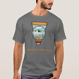 Camping ist mein glücklicher Ort Camping retro T-Shirt