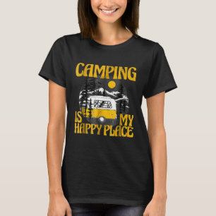Camping ist mein glücklicher Ort Funny Vintag Camp T-Shirt
