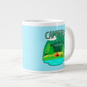 Camping ist mein glücklicher Ort Jumbo-Tasse (Vorderseite Rechts)