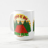 Camping ist mein glücklicher Ort Kaffeetasse (Vorderseite Links)