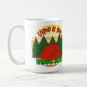 Camping ist mein glücklicher Ort Kaffeetasse (Links)