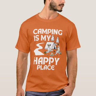 Camping ist mein glücklicher Ort lustig T-Shirt