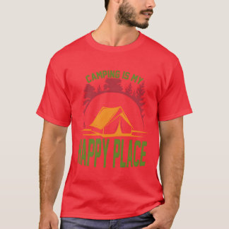 Camping ist mein glücklicher Ort lustig T-Shirt
