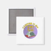 Camping ist mein glücklicher Ort Magnet (Vorderseite/Rückseite)