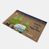 Camping ist mein glücklicher Ort Personalisiert RV Fußmatte (Schrägansicht)