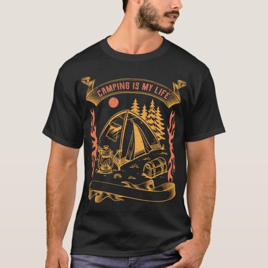 Camping ist mein Leben T-Shirt (Vorderseite)