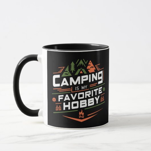 Camping ist mein Lieblingshobby Tasse (Links)