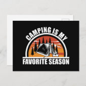 Camping ist mein Lieblingsslogan Feiertagspostkarte (Vorne/Hinten)