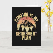 Camping ist mein Rentenplan Funny Camping Geschenk Karte (Gelbe Blume)