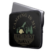 Camping ist mein Rentenplan Laptopschutzhülle (Vorderseite Links)