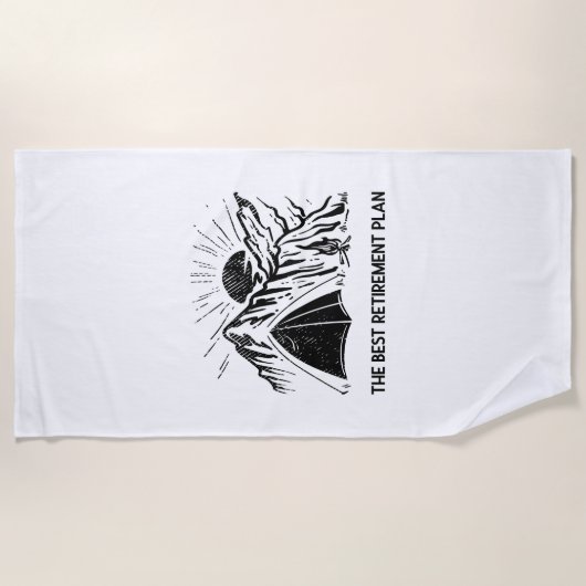 Camping ist mein Ruhestandslager Strandtuch (Vorderseite)