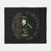 Camping ist mein Ruhestandsplan lustig Rentner Fleecedecke (Vorderseite (Horizontal))